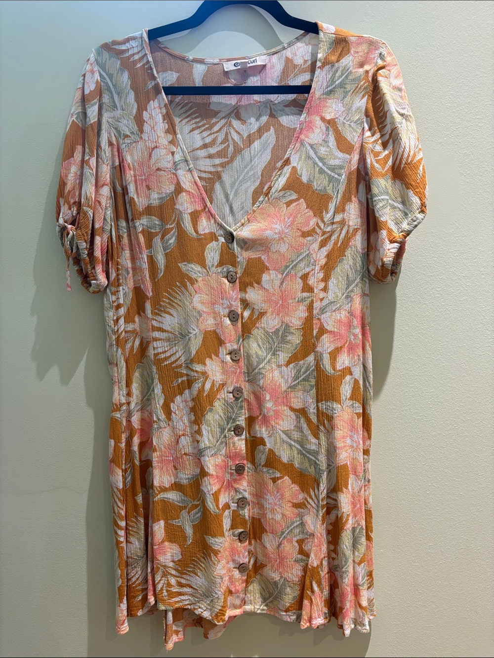 RipCurl Floral Button-Front Dress